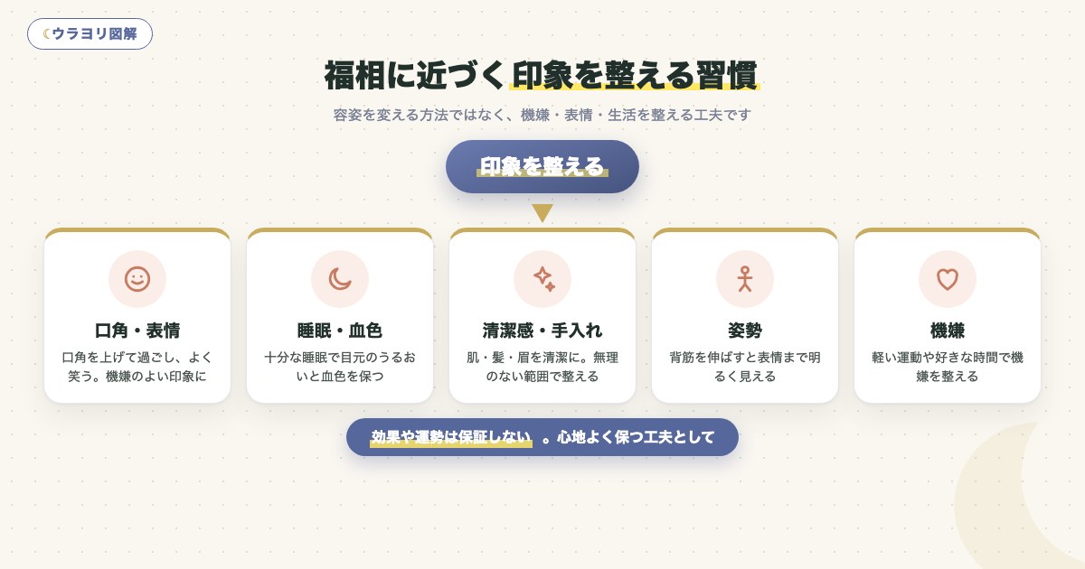 図解:福相に近づく印象を整える習慣