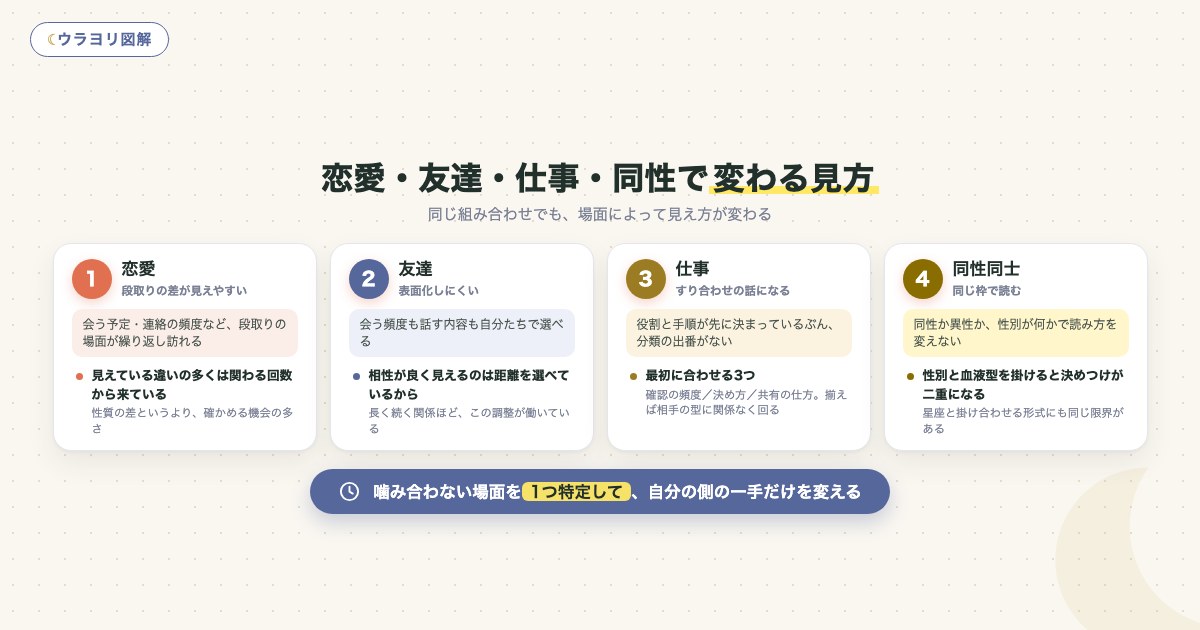図解:恋愛・友達・仕事・同性で変わる見方