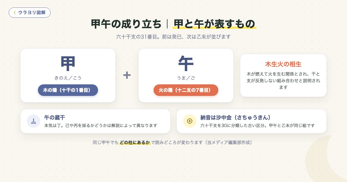 図解:甲午の成り立ち|甲と午が表すもの