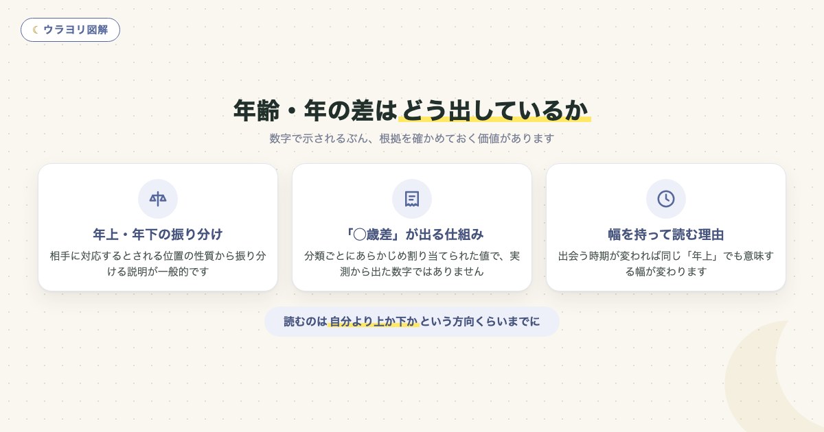 図解:年齢・年の差はどう出しているか