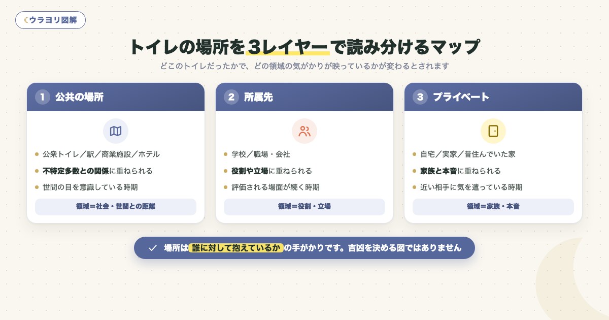 図解:トイレの場所を3レイヤーで読み分けるマップ