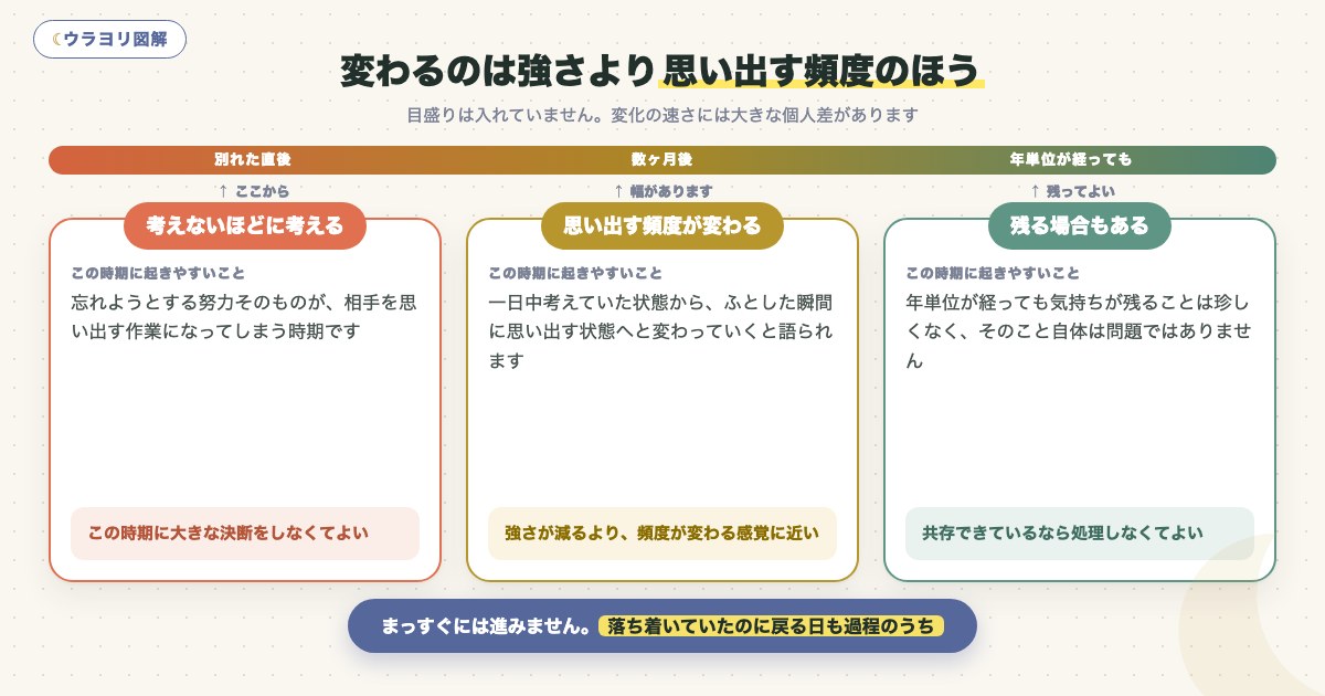 図解:変わるのは強さより思い出す頻度のほう